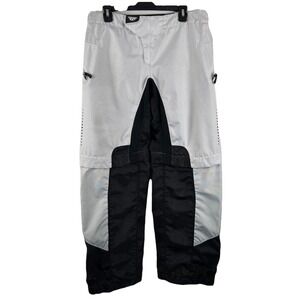 Fly Racing Over The‎ Boot Pant Women 11/12 Silver Black Convertible Motocross MX